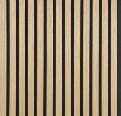 Akustikpaneel mit realistischer Holzstruktur, selbstklebend. Kein Papiermaterial – gefertigt aus widerstandsfähigem, strukturiertem Verbundstoff. (300 cm x 40 cm)