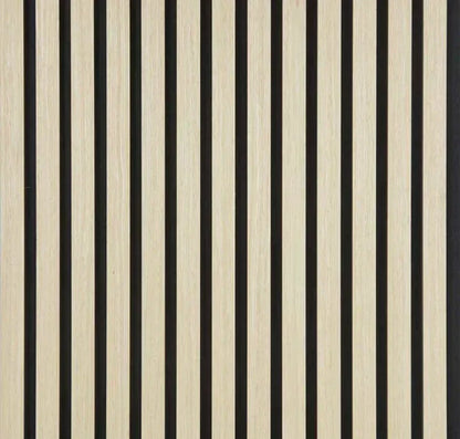 Akustikpaneel mit realistischer Holzstruktur, selbstklebend. Kein Papiermaterial – gefertigt aus widerstandsfähigem, strukturiertem Verbundstoff. (300 cm x 40 cm)